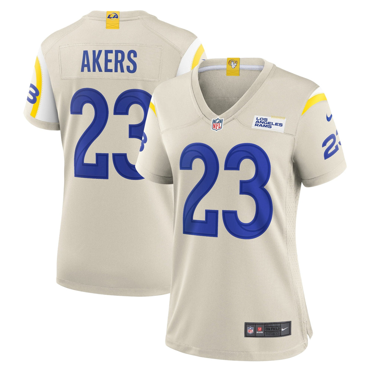 Women s Nike Cam Akers Bone Los Angeles Rams Game Jersey