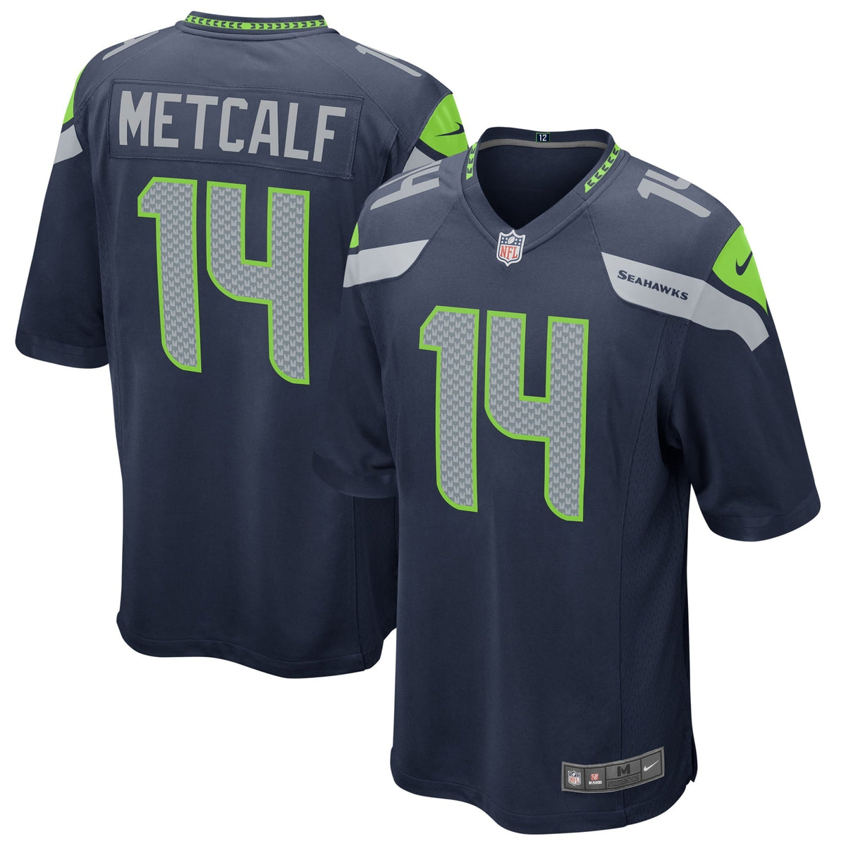 Men s Nike DK Metcalf College Navy Seattle Seahawks Game Jersey