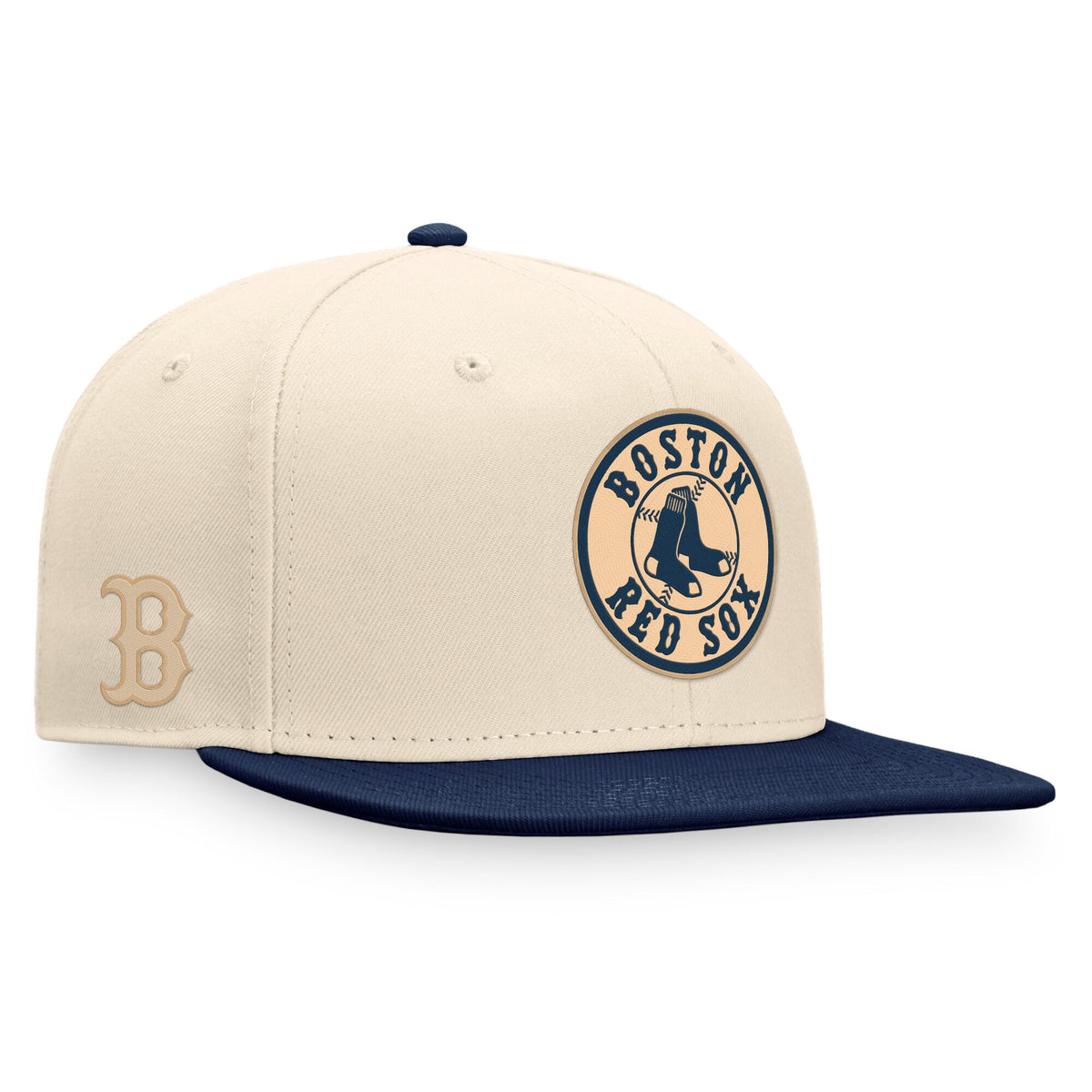 Boston Red Sox Fanatics Branded Fitted Hat - Natural/Navy