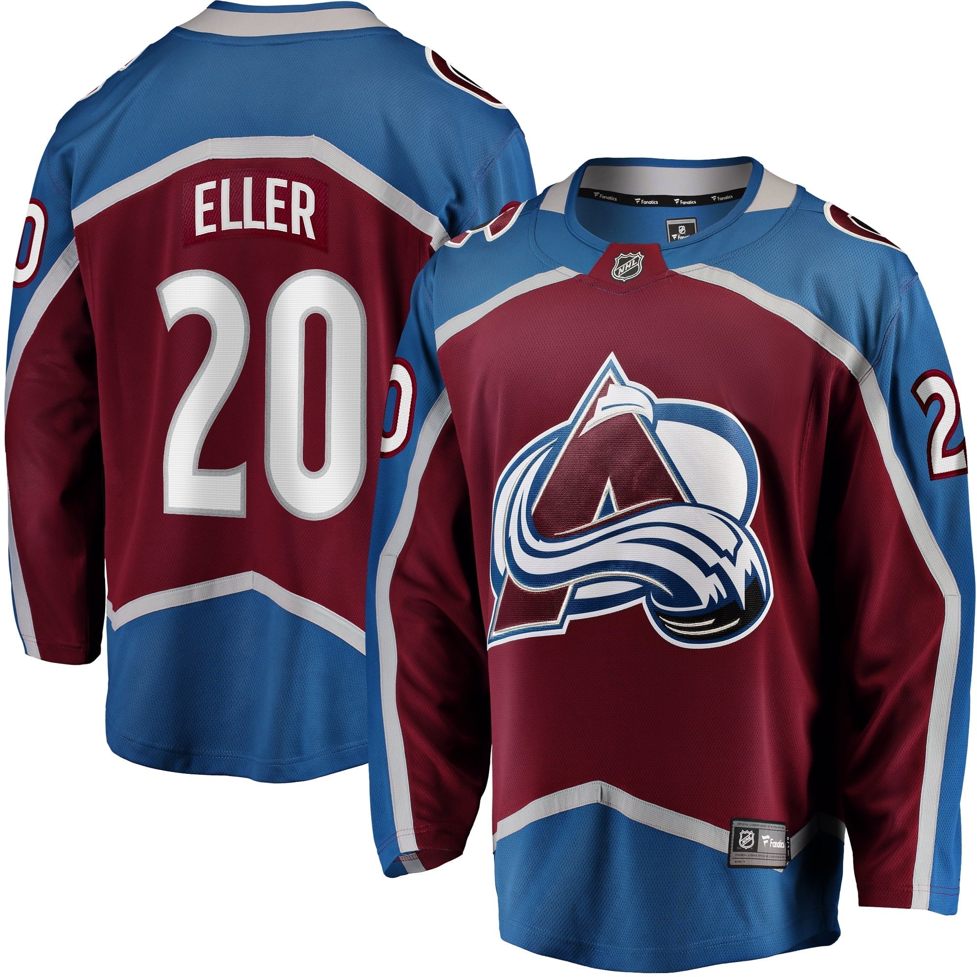 Men's Fanatics Branded Lars Eller Burgundy Colorado Avalanche Home Breakaway Jersey
