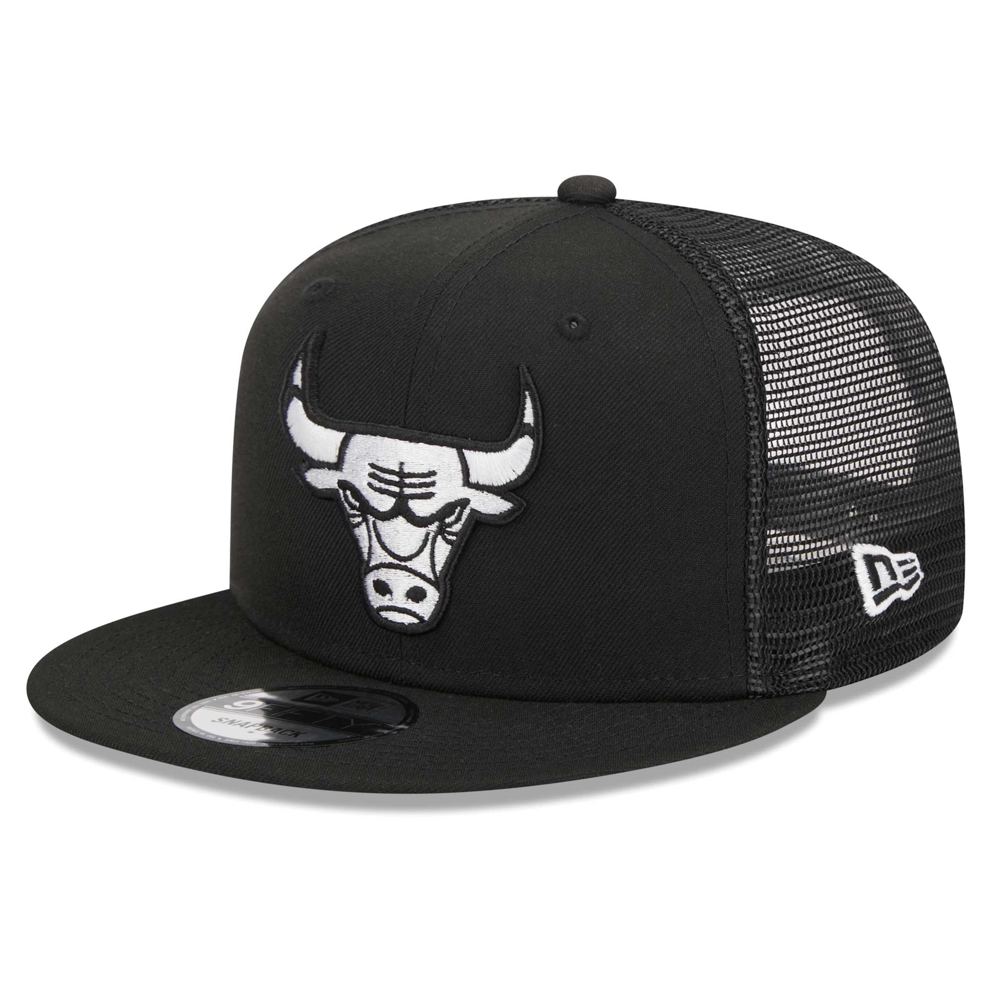 Chicago Bulls New Era Evergreen 9FIFTY Trucker Snapback Hat - Black