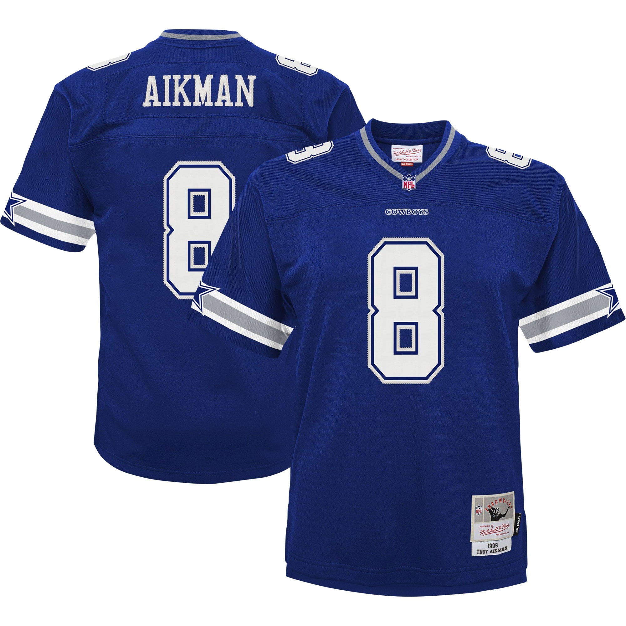 Troy Aikman Dallas Cowboys Mitchell   Ness Youth Retired Player Legacy Jersey   Navy