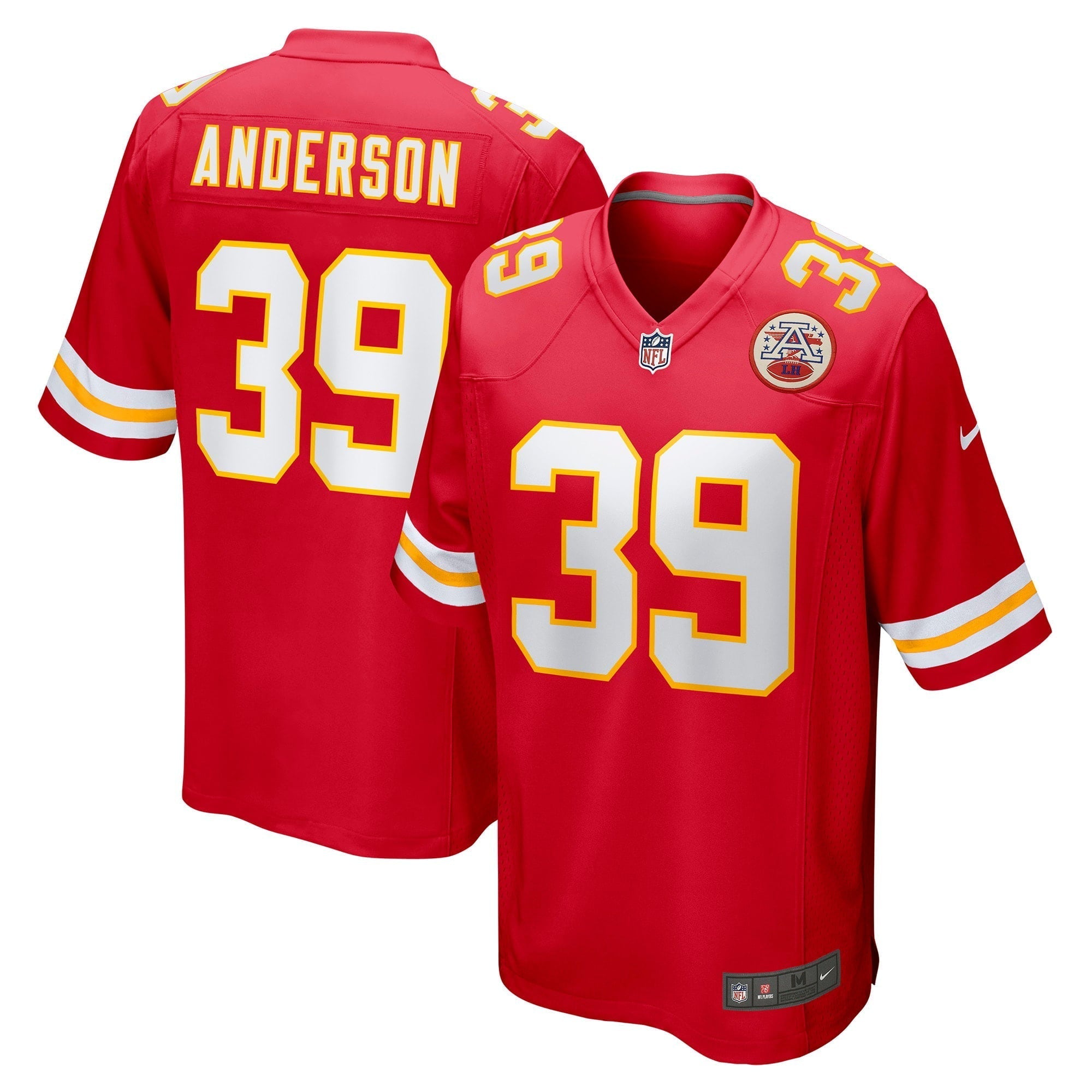 Men s Nike Zayne Anderson Red Kansas City Chiefs Player Game Jersey