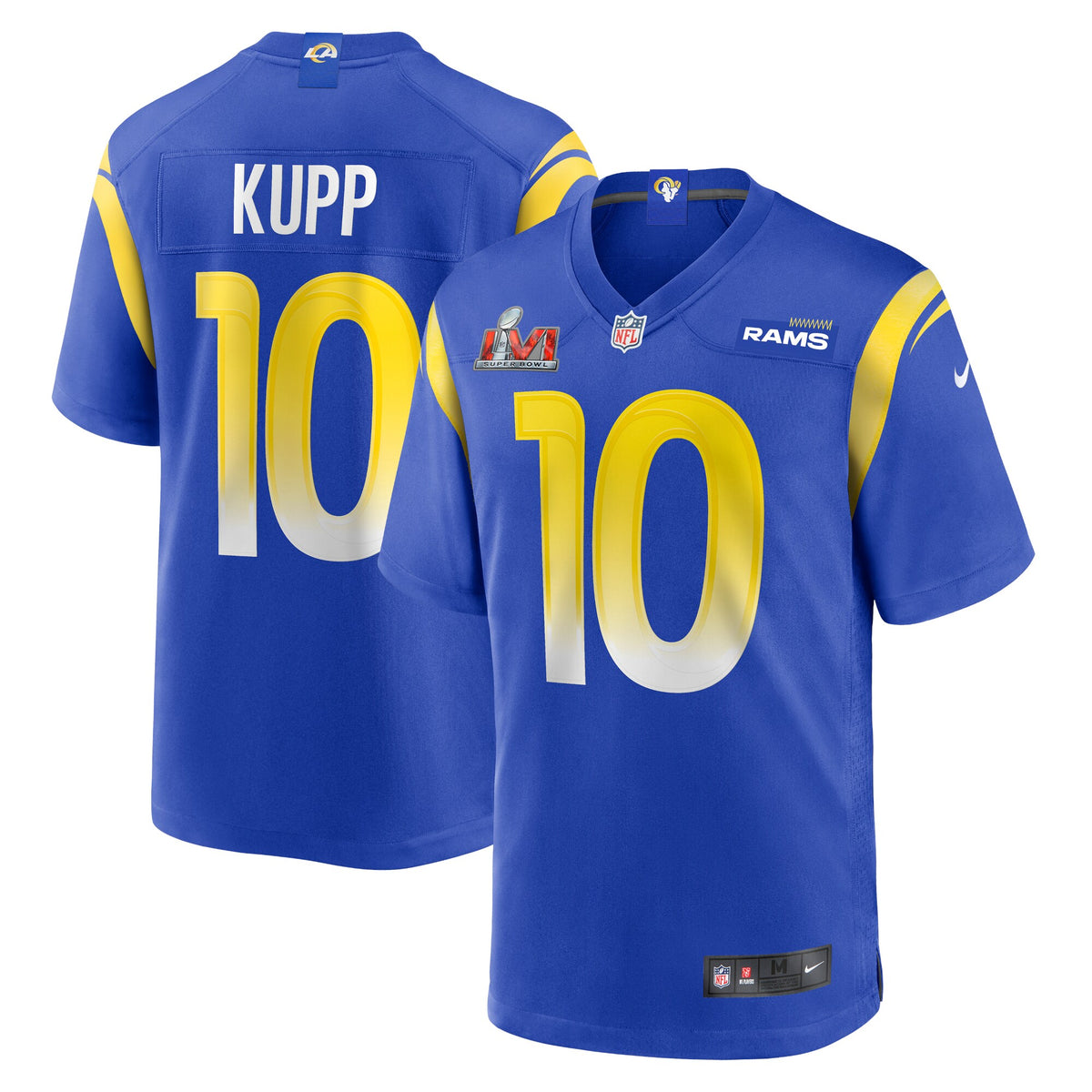 Cooper Kupp Los Angeles Rams Nike Super Bowl LVI Bound Game Patch Jersey   Royal