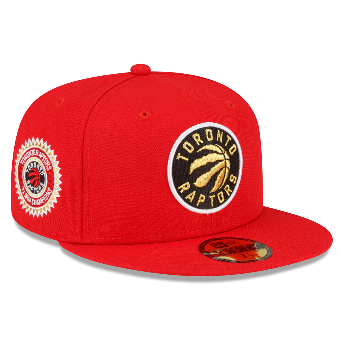 Toronto Raptors New Era 7x Champions Metallic Undervisor 59FIFTY Fitted Hat - Red