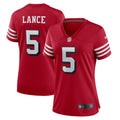 Women s Nike Trey Lance Scarlet San Francisco 49ers Alternate Game Jersey