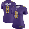 Lamar Jackson Baltimore Ravens Nike Women s Color Rush Legend Player Jersey   Purple