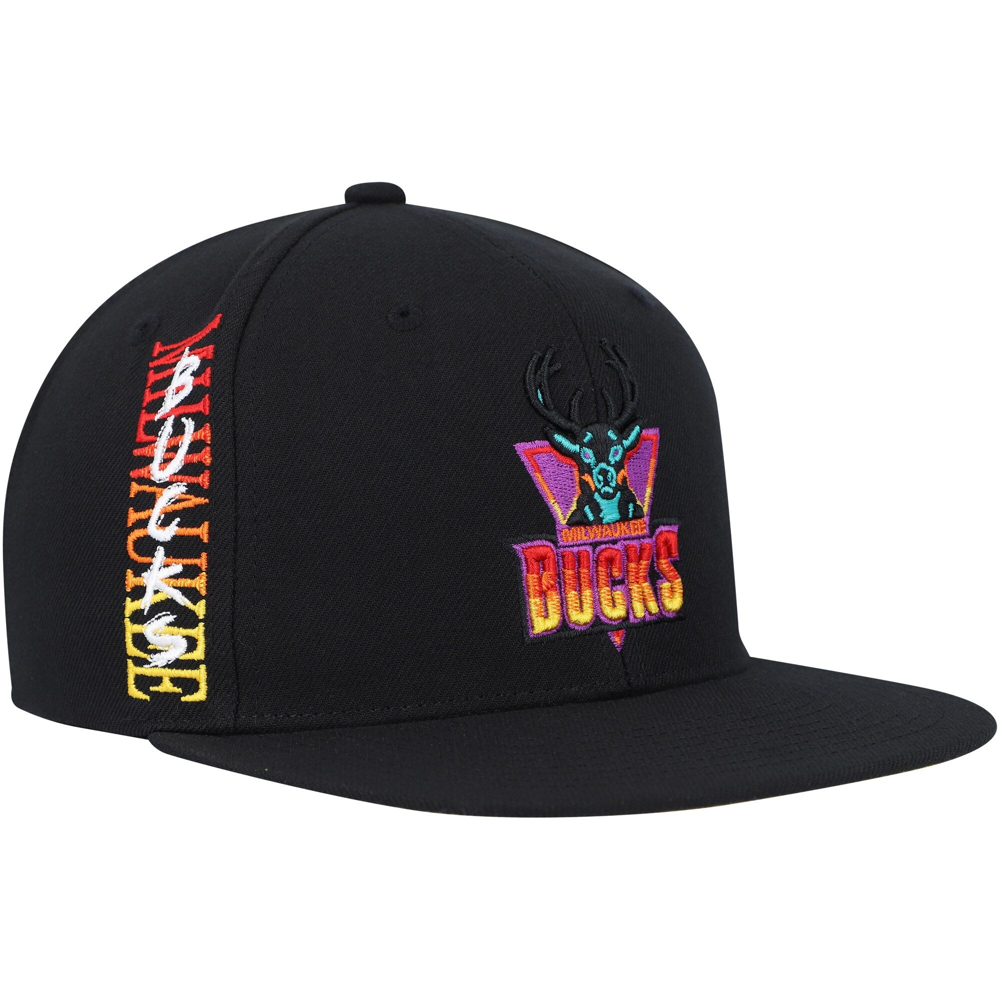 Milwaukee Bucks Mitchell & Ness Soul High-Grade Fade Undervisor Snapback Hat - Black