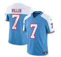 Men s Tennessee Titans Malik Willis Blue White 2023 F.U.S.E. Vapor Limited Throwback Stitched Jersey