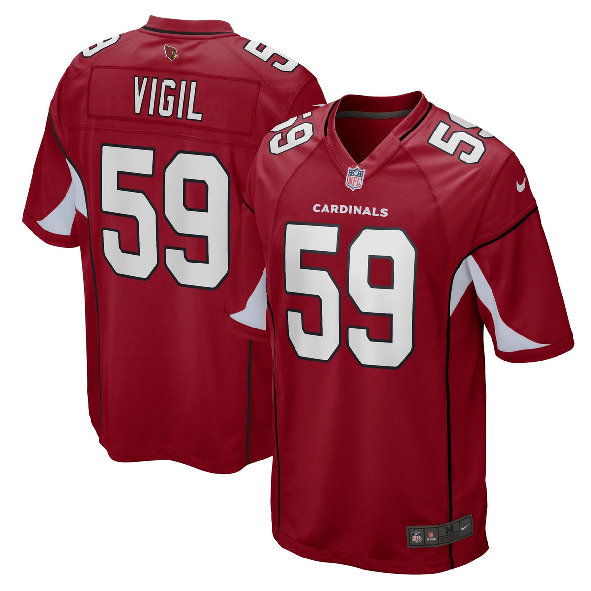 Men s Nike Nick Vigil Cardinal Arizona Cardinals Game Player Jersey