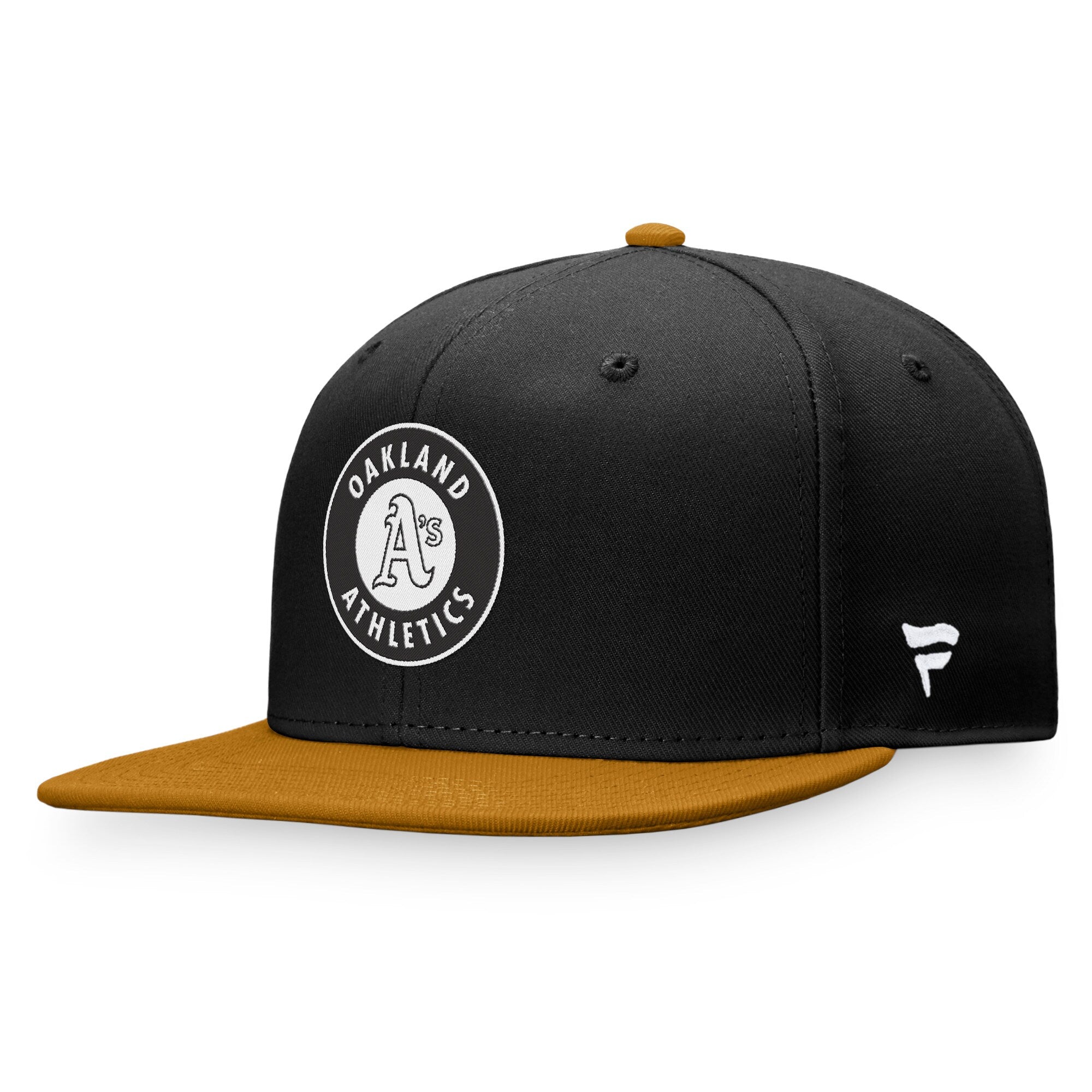 Oakland Athletics Fanatics Branded Fitted Hat - Black/Khaki