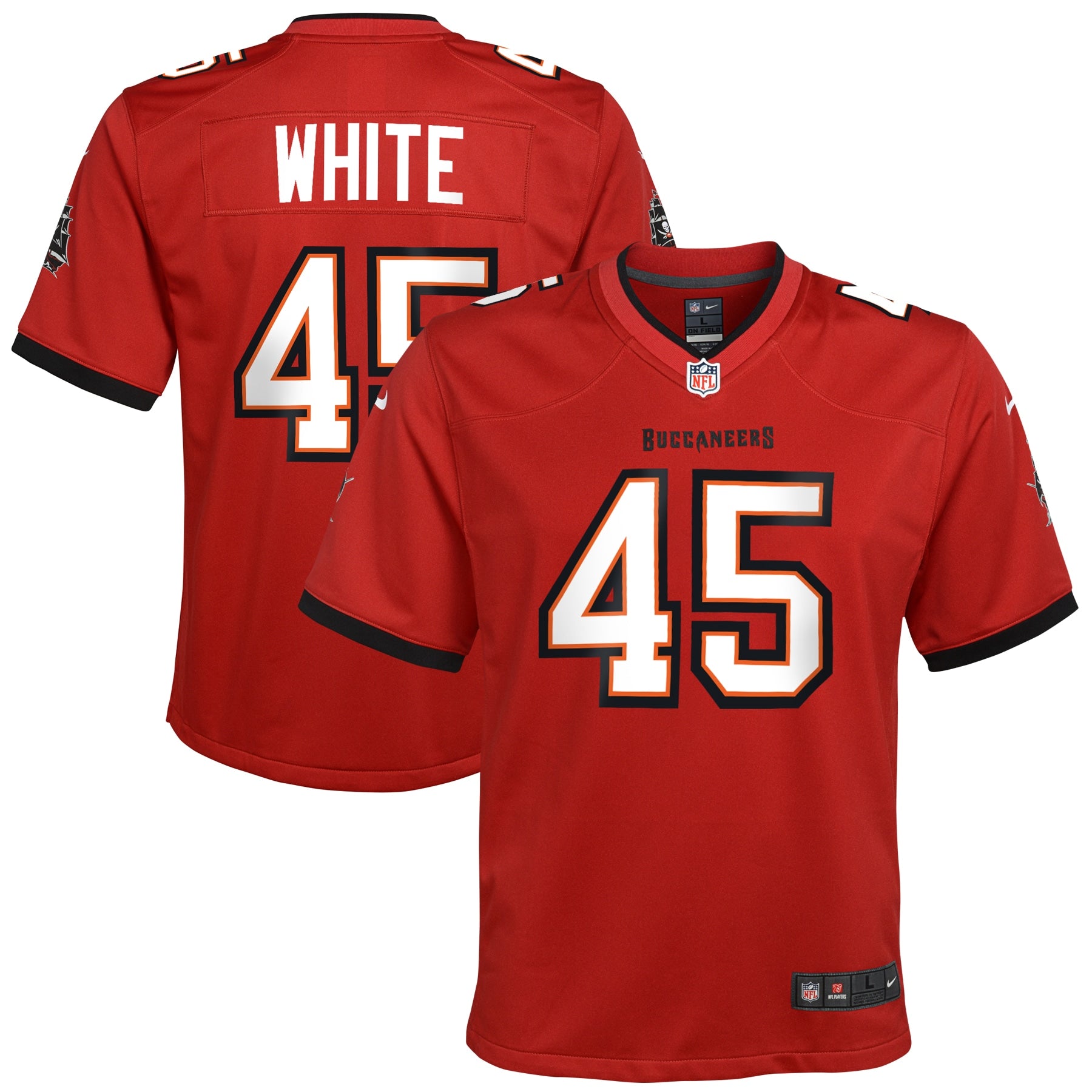 Devin White Tampa Bay Buccaneers Nike Youth Game Jersey   Red