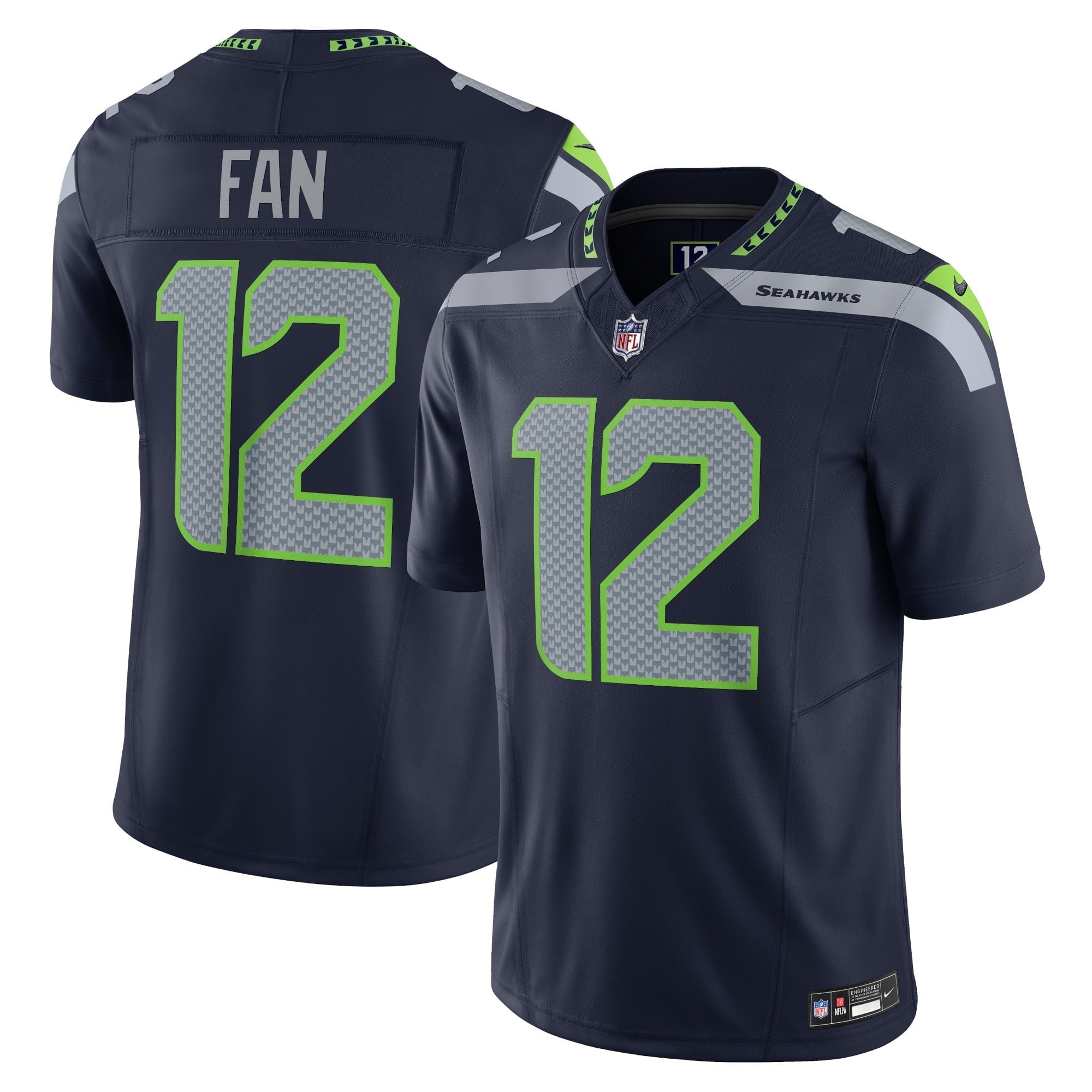 Men s Nike 12s College Navy Seattle Seahawks Vapor F.U.S.E. Limited Jersey