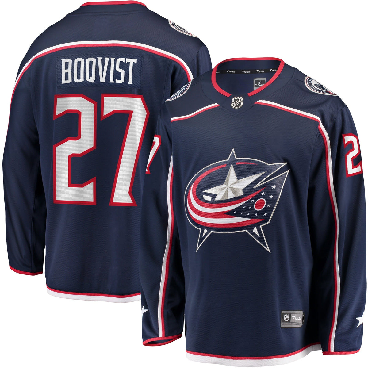 Men's Fanatics Branded Adam Boqvist Navy Columbus Blue Jackets Home Breakaway Player Jersey