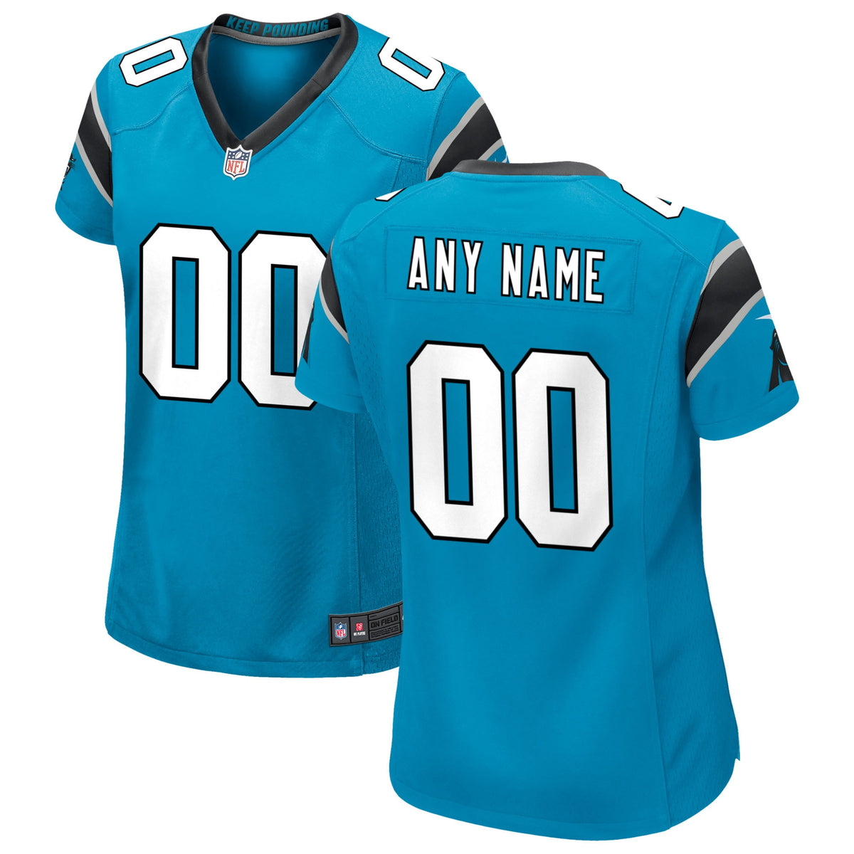 Carolina Panthers Nike Women s Alternate Custom Game Jersey   Blue