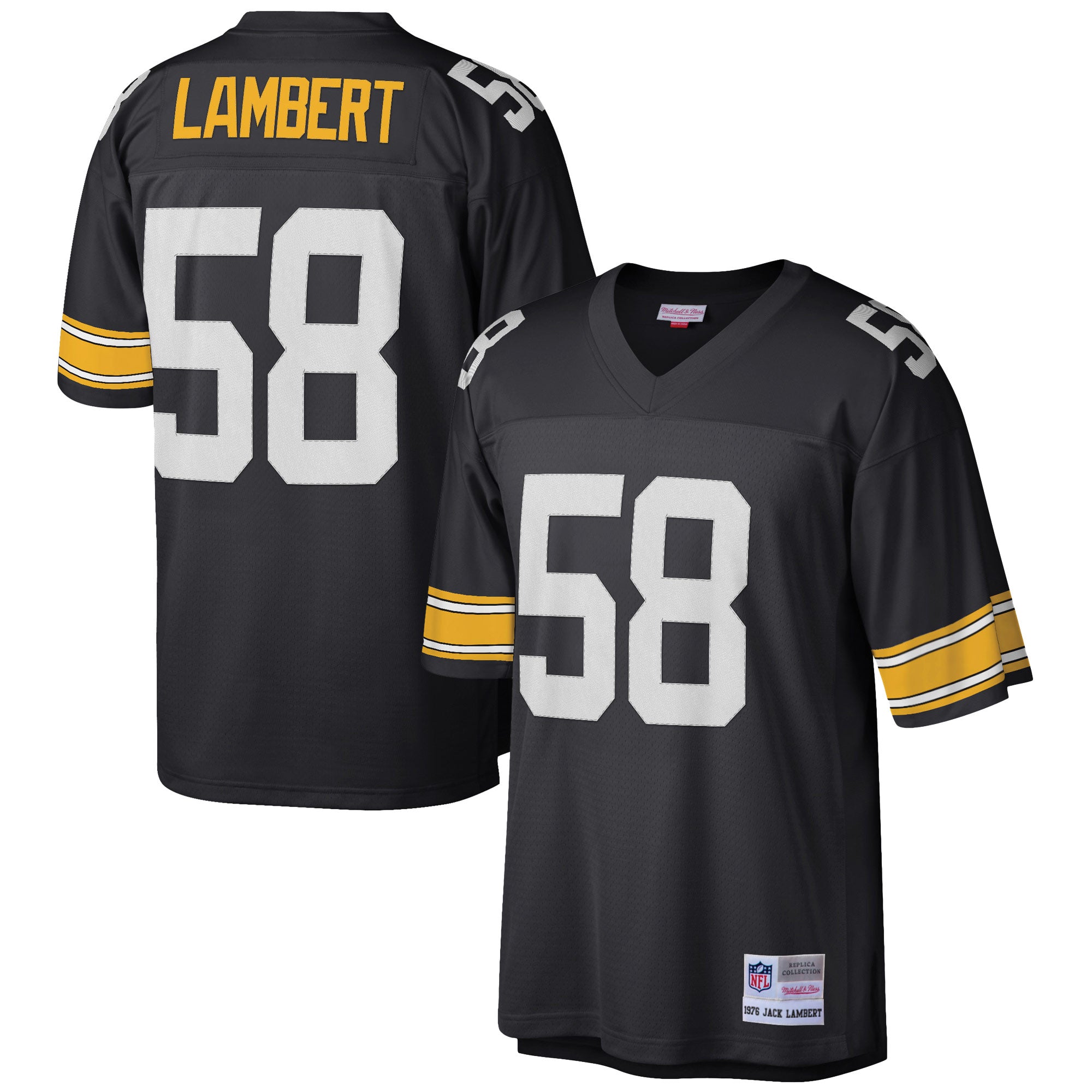 Jack Lambert Pittsburgh Steelers Mitchell   Ness Retired Player Legacy Replica Jersey   Black
