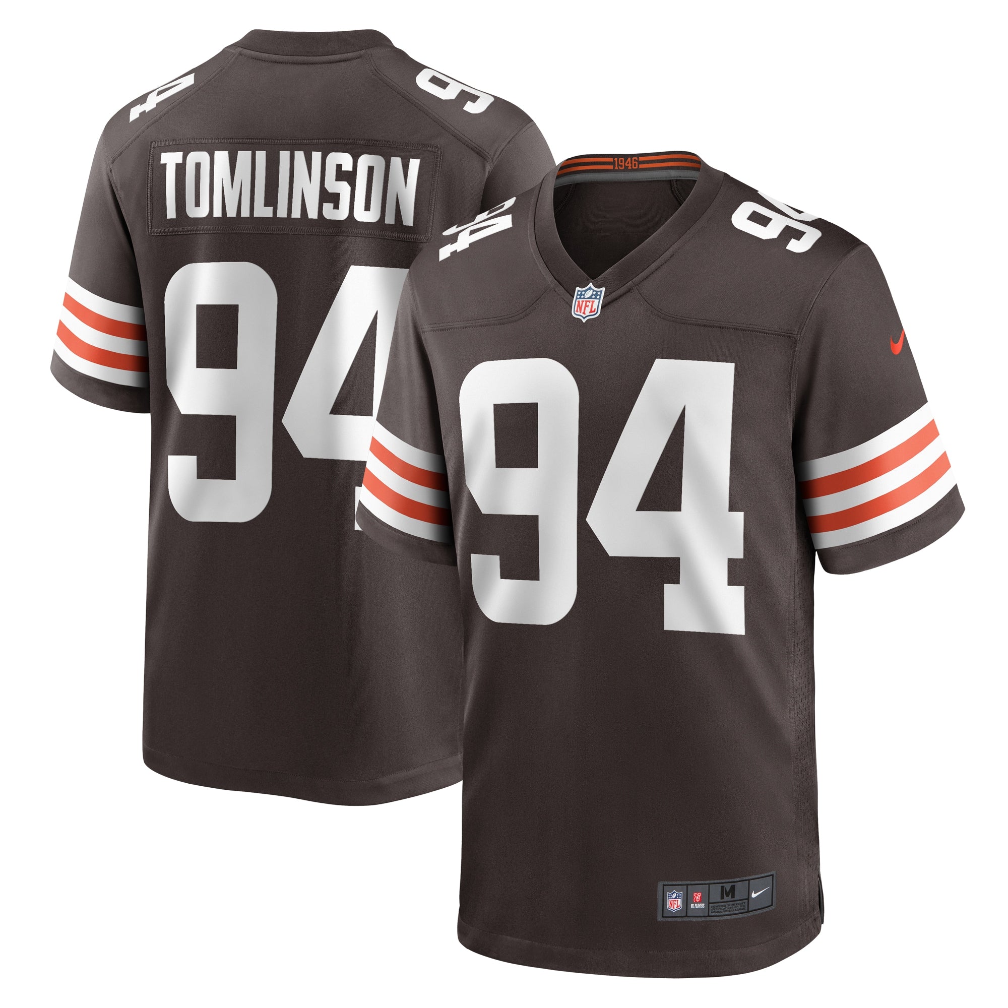 Dalvin Tomlinson Cleveland Browns Nike Game Player Jersey   Brown