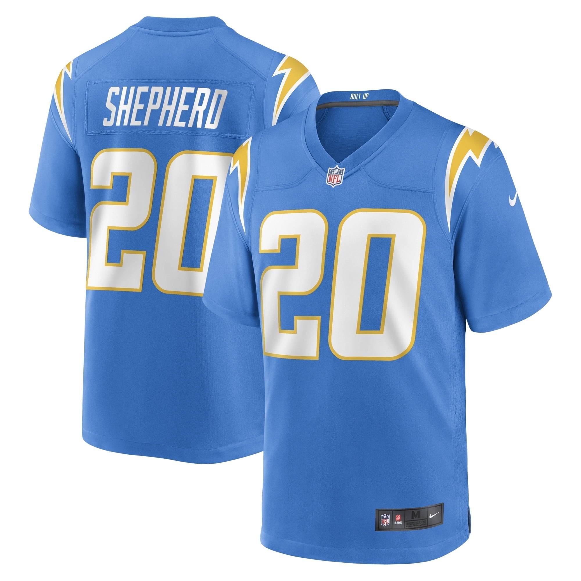 Men s Nike Darrius Shepherd Powder Blue Los Angeles Chargers  Game Jersey