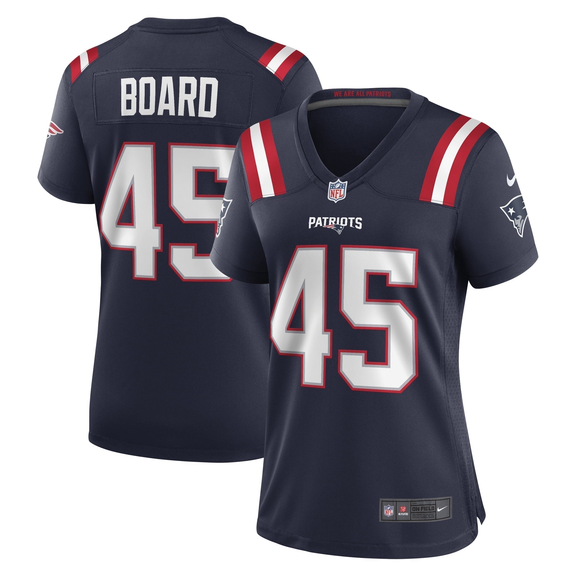 Women s Nike Chris Board Navy New England Patriots Game Player Jersey