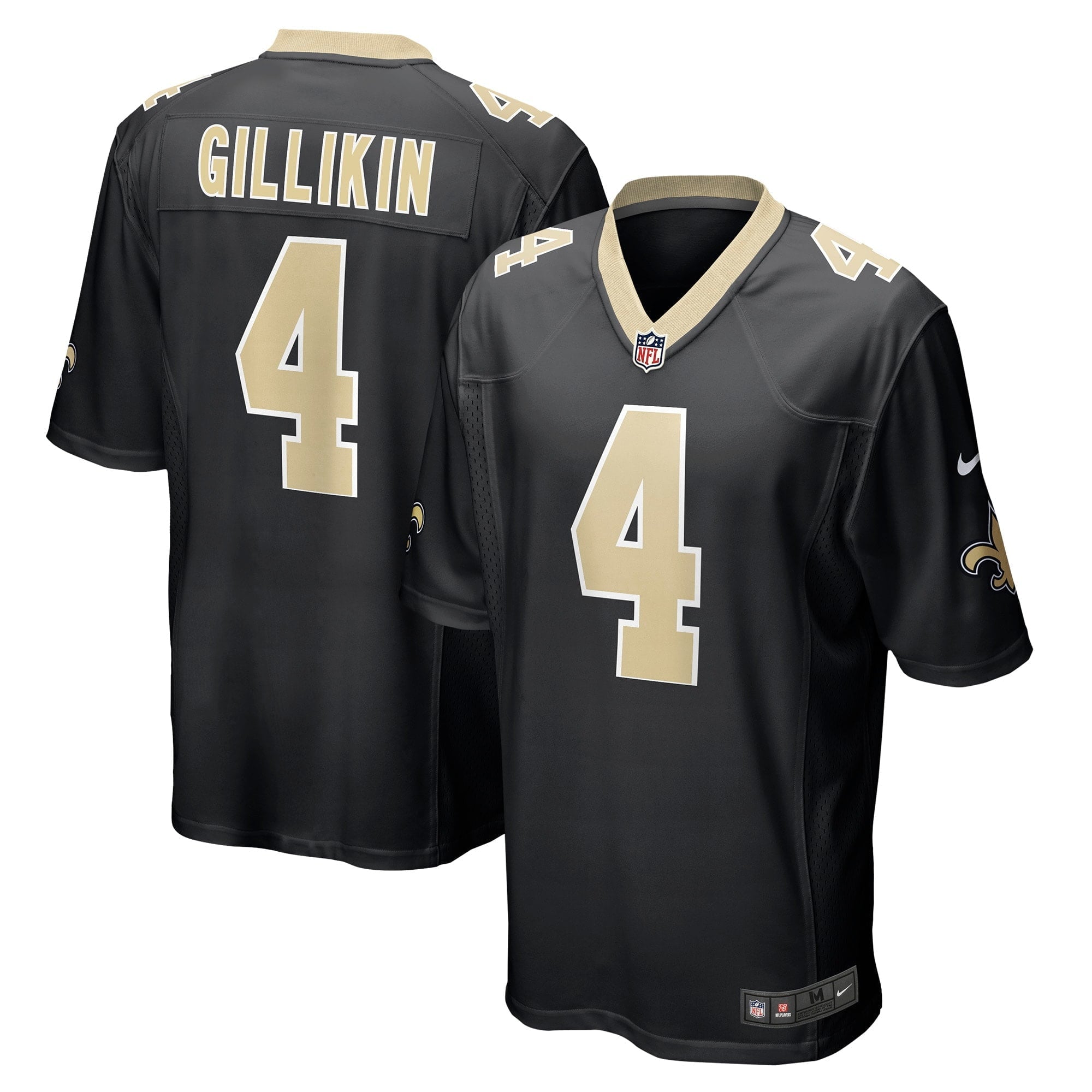 Men s Nike Blake Gilikin Black New Orleans Saints Game Player Jersey