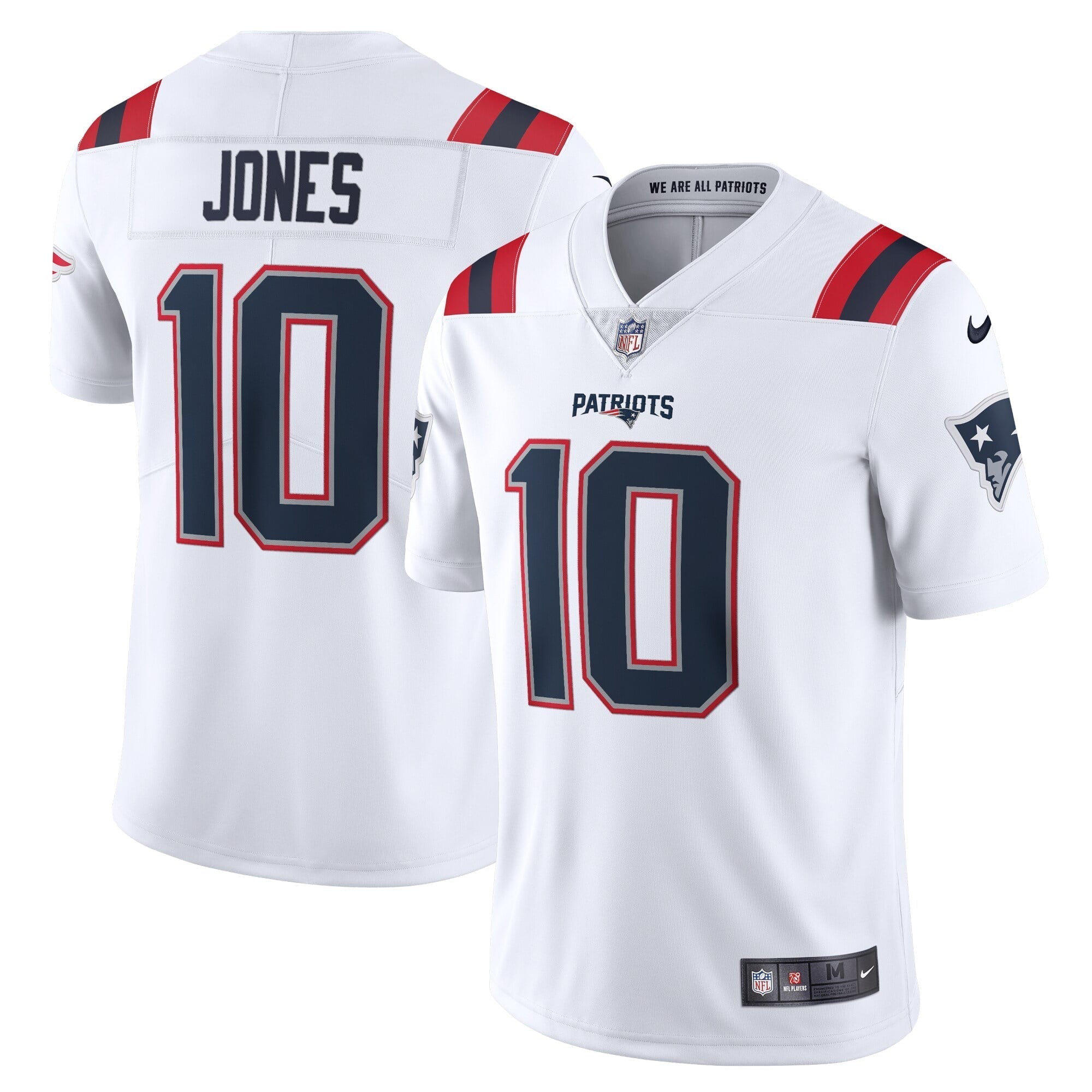 Men s Nike Mac Jones White New England Patriots Vapor Limited Jersey