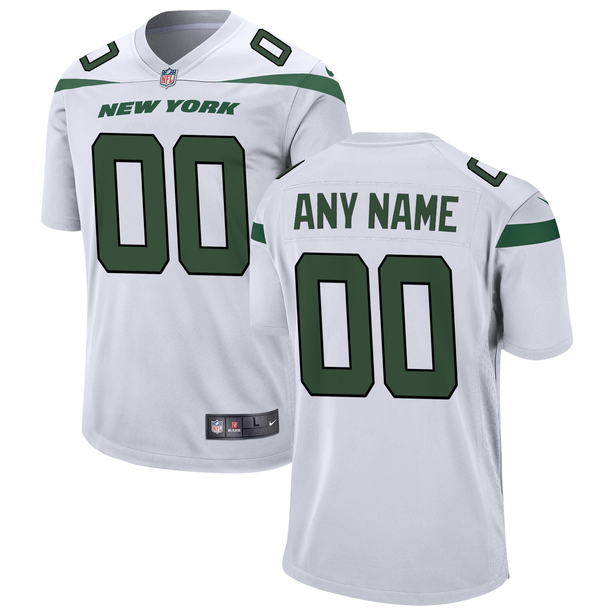 New York Jets Nike Youth Custom Game Jersey   White