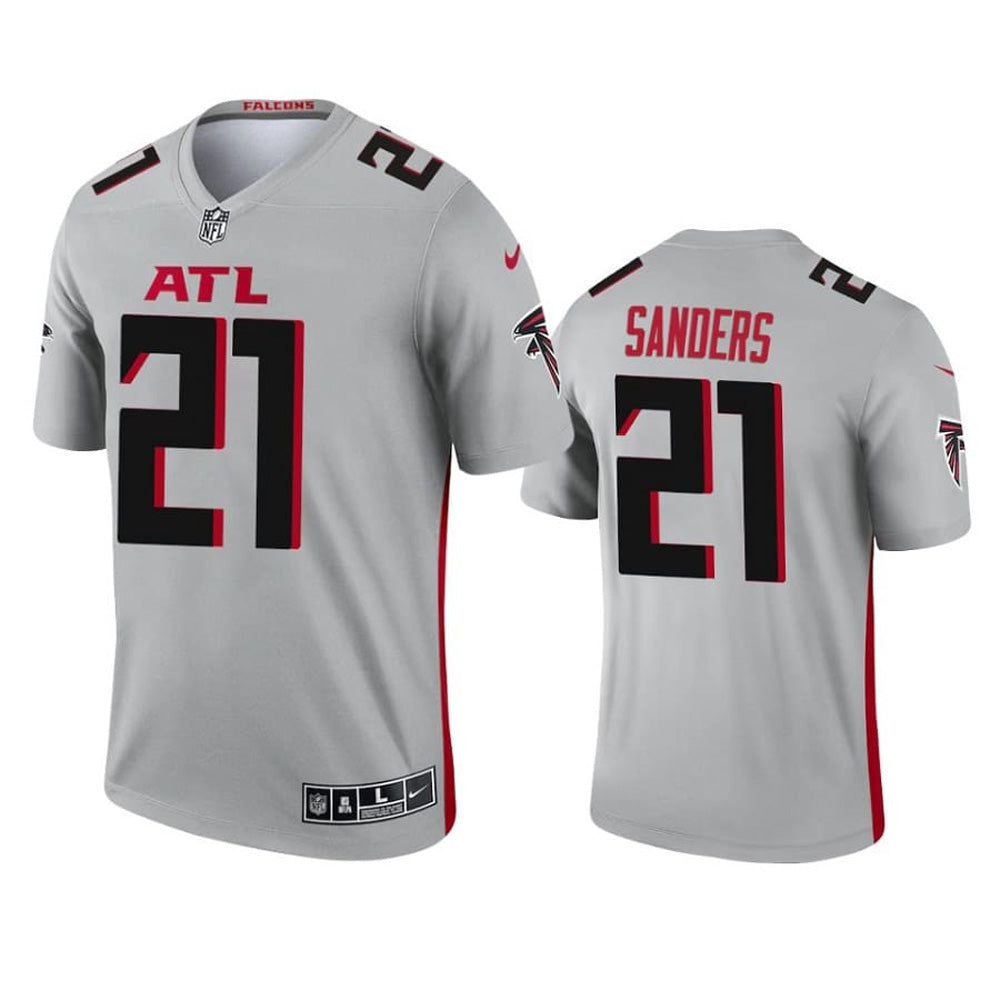 Men s Atlanta Falcons Deion Sanders Inverted Legend Jersey   Silver/Black