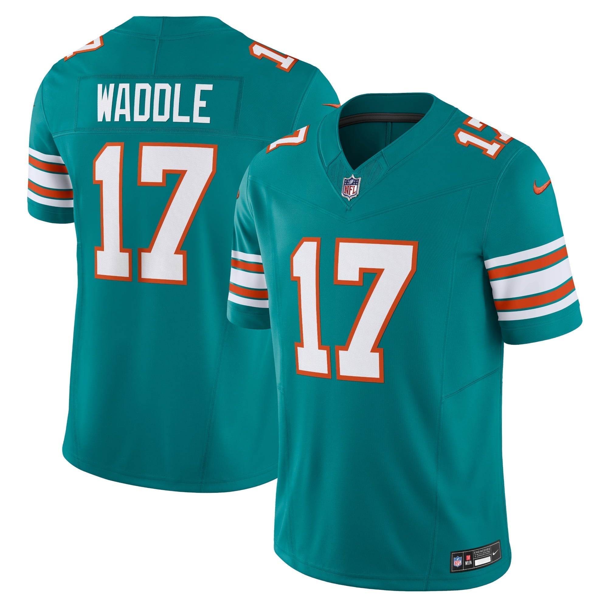 Men s Nike Jaylen Waddle Aqua Miami Dolphins Vapor F.U.S.E. Limited Jersey