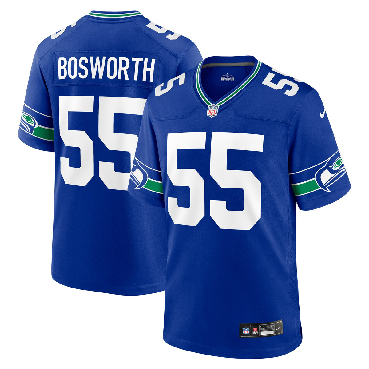 Brian Bosworth Seattle Seahawks Nike Throwback Retired Player Game Jersey Royal