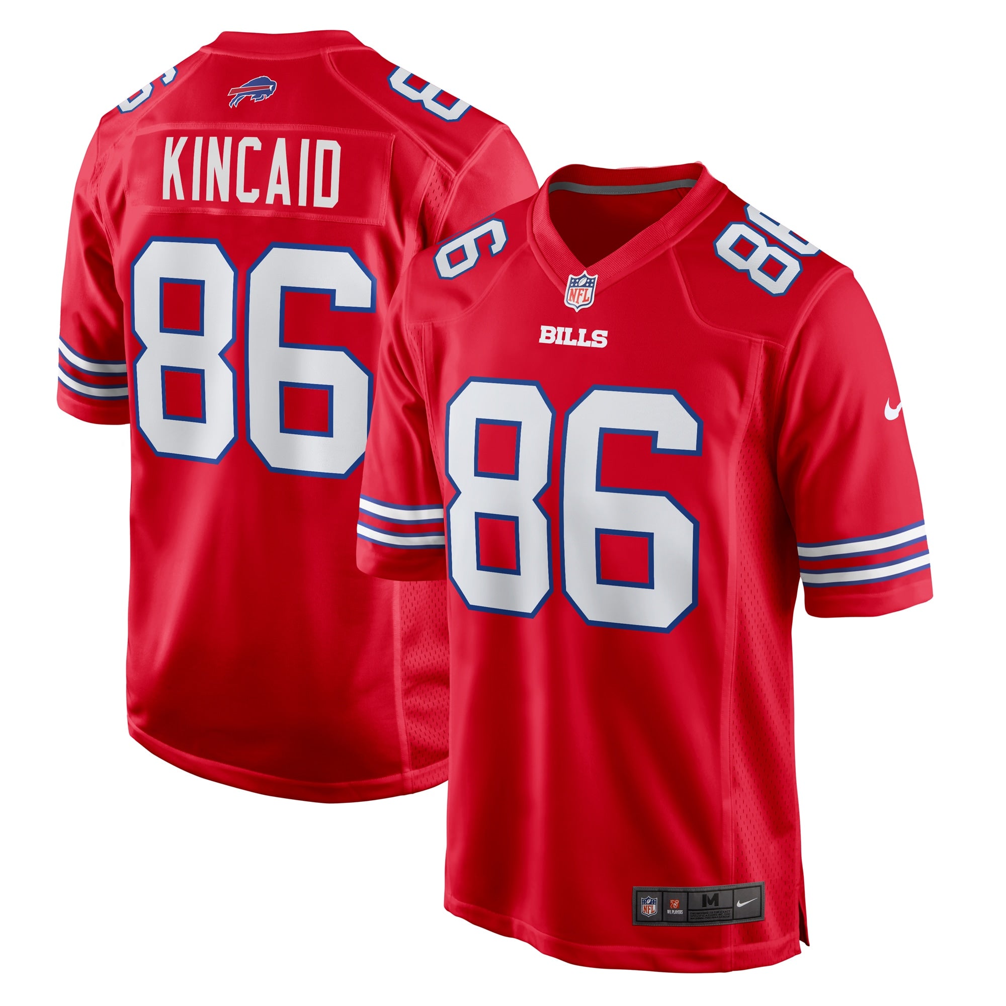 Dalton Kincaid Buffalo Bills Nike Alternate Game Jersey   Red