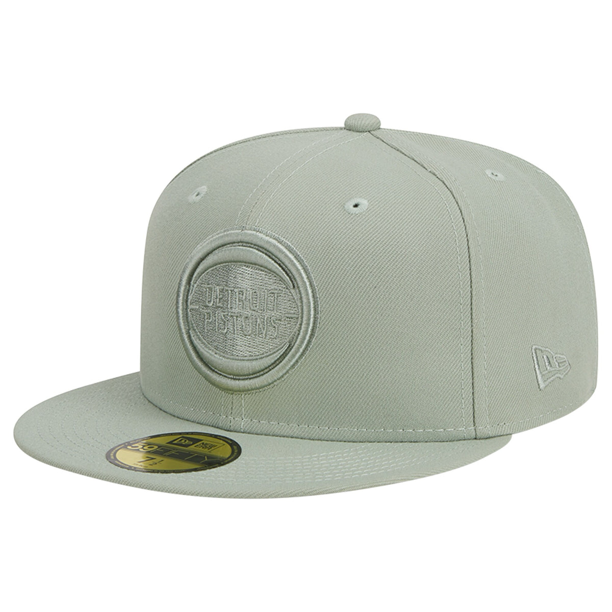 Detroit Pistons New Era Sage Color Pack 59FIFTY Fitted Hat - Light Green