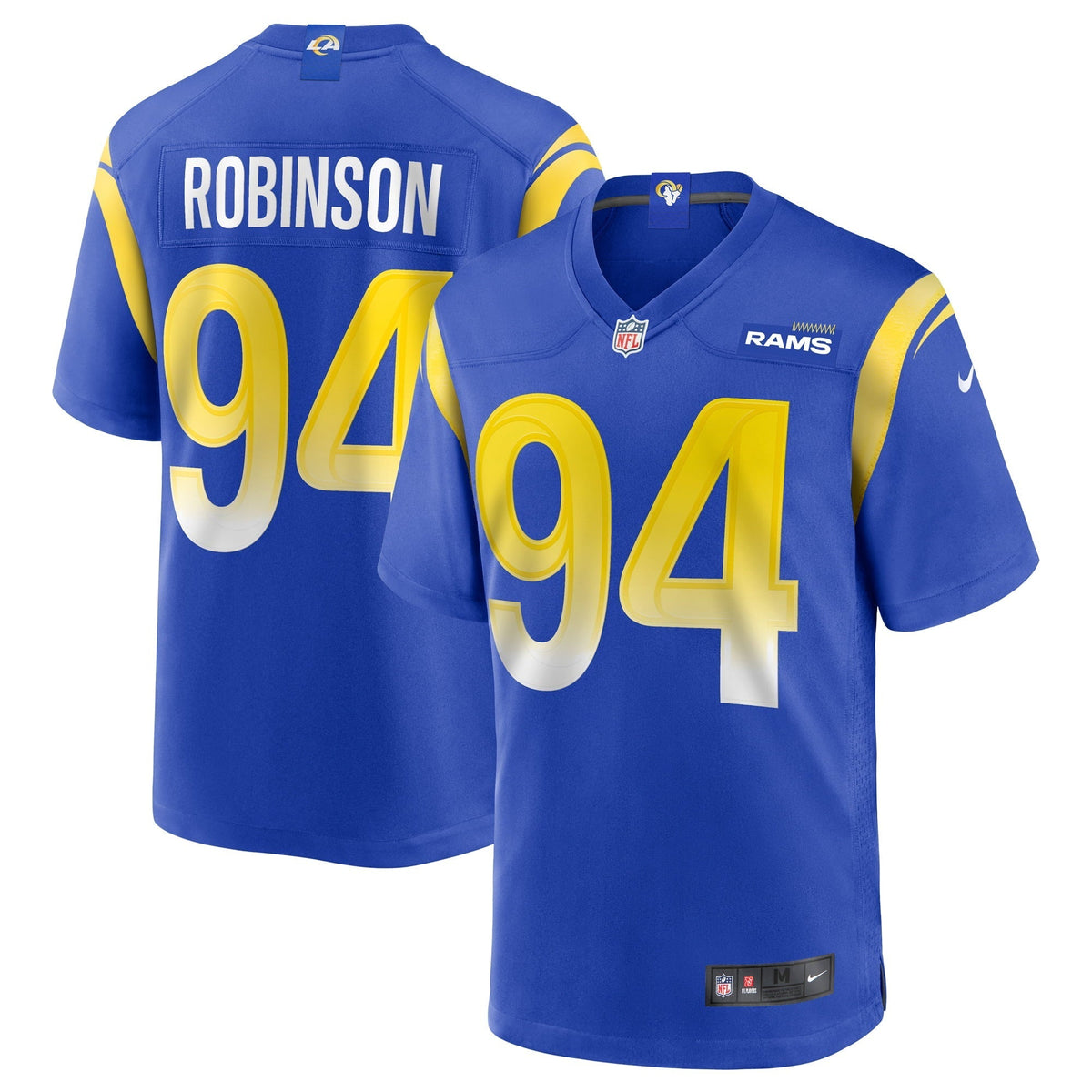 Men s Nike A Shawn Robinson Royal Los Angeles Rams Game Jersey