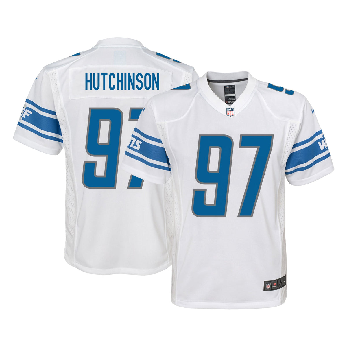 Aidan Hutchinson Detroit Lions Nike Youth Game Jersey   White