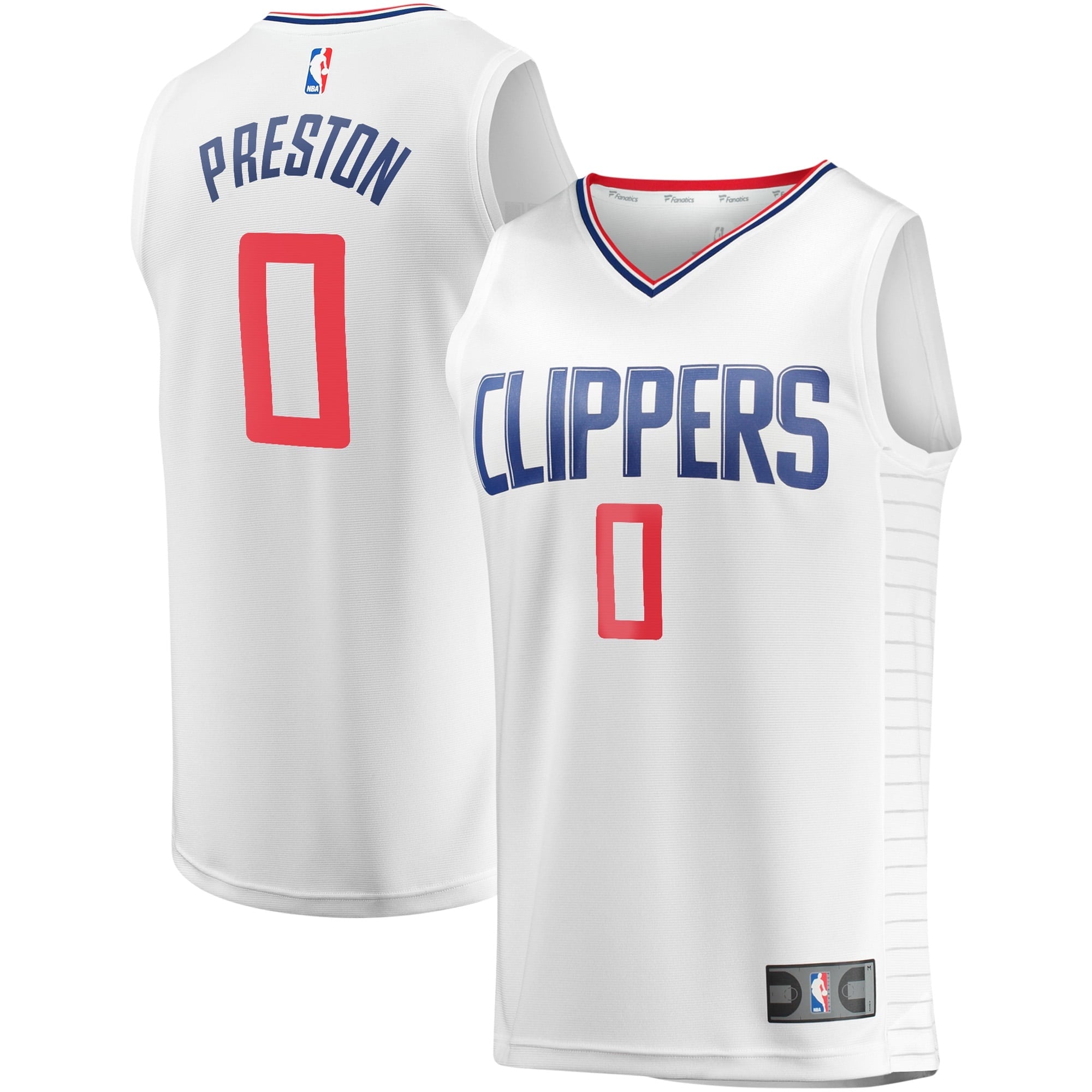 Youth Fanatics Branded Jason Preston White LA Clippers Fast Break Player Jersey - Association Edition