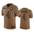 Men s Cleveland Browns Deshaun Watson 2023 Brown Salute To Service Limited Stitched Jersey