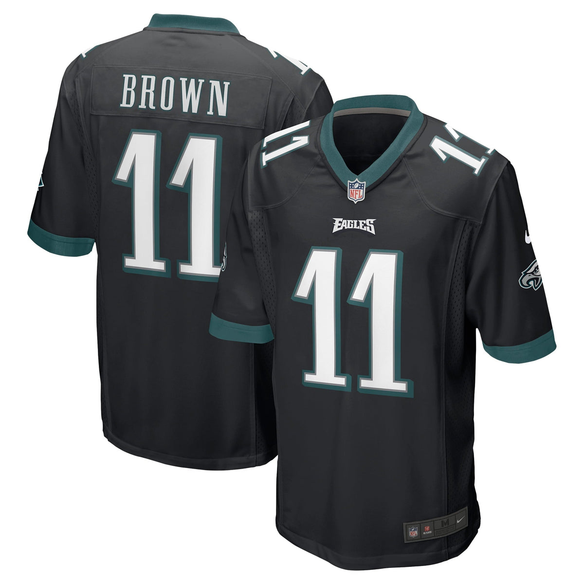 Men s Nike A.J. Brown Black Philadelphia Eagles Game Jersey