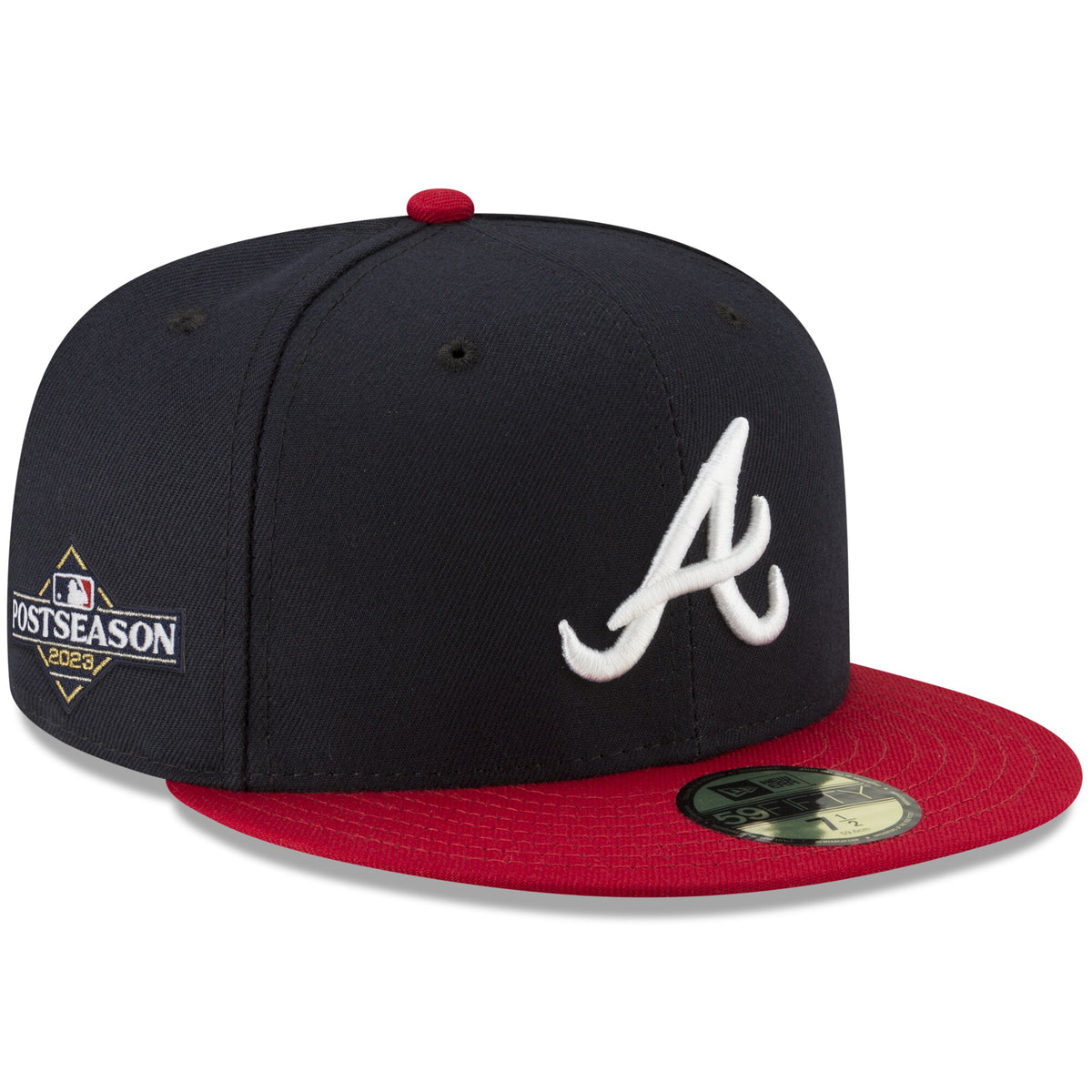 Atlanta Braves New Era 2023 Postseason Side Patch 59FIFTY Fitted Hat - Navy