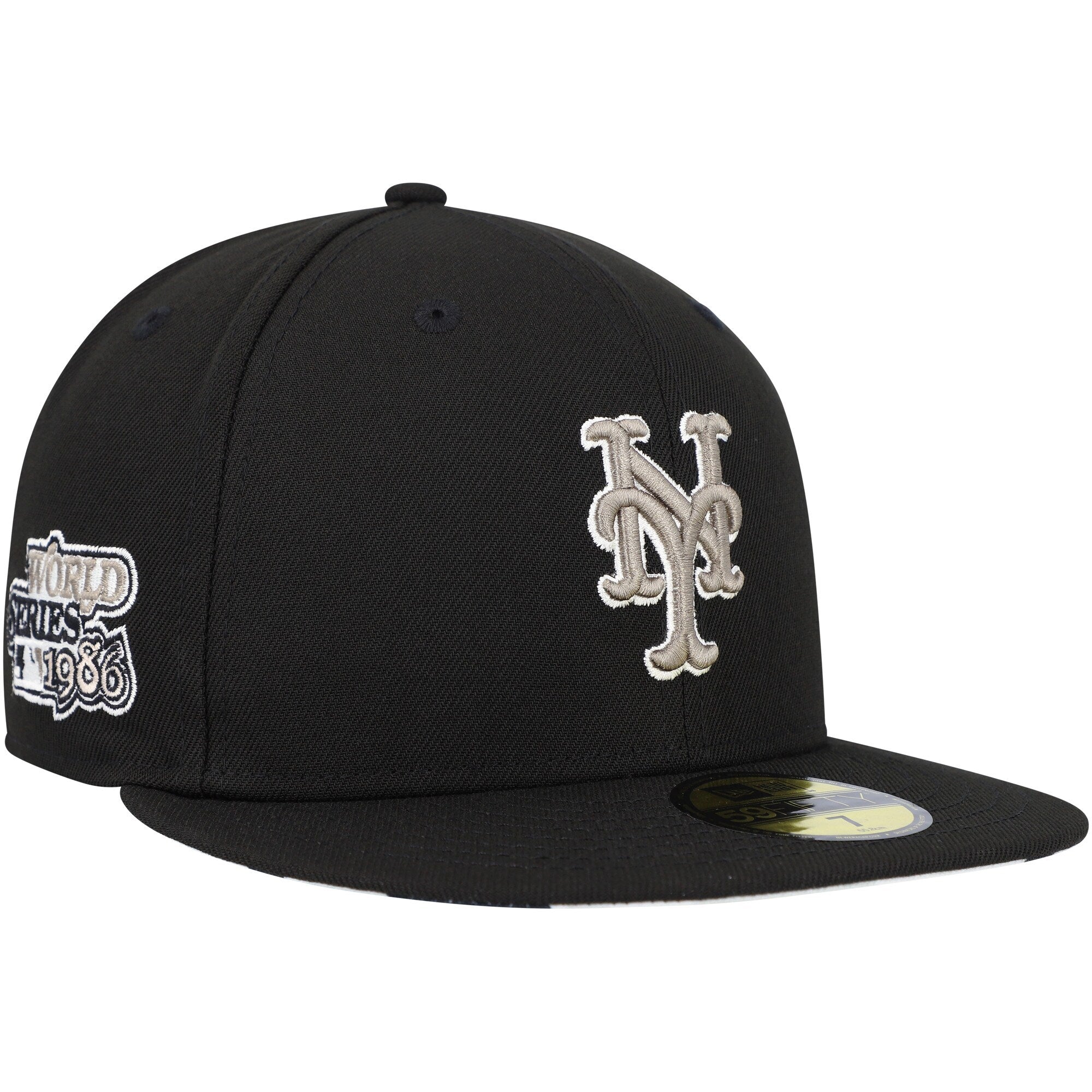 New York Mets New Era Chrome Camo Undervisor 59FIFTY Fitted Hat - Black