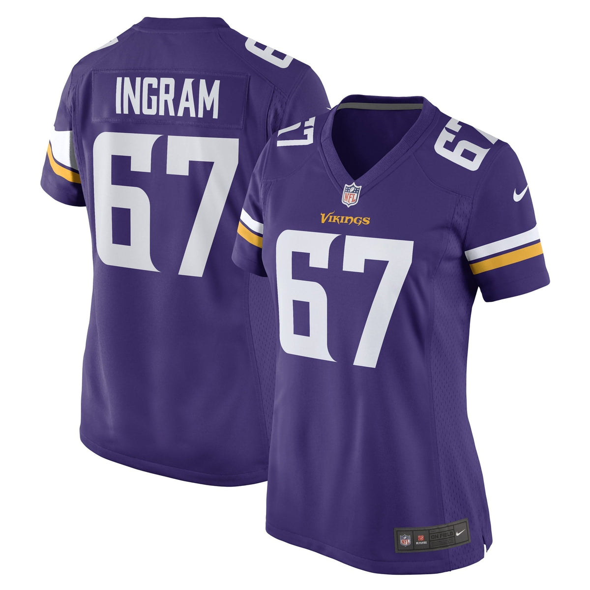Women s Nike Ed Ingram Purple Minnesota Vikings Game Player Jersey