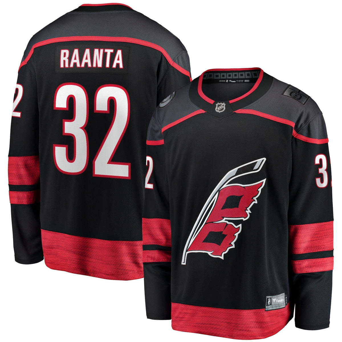 Men's Fanatics Branded Antti Raanta Black Carolina Hurricanes Home Breakaway Player Jersey
