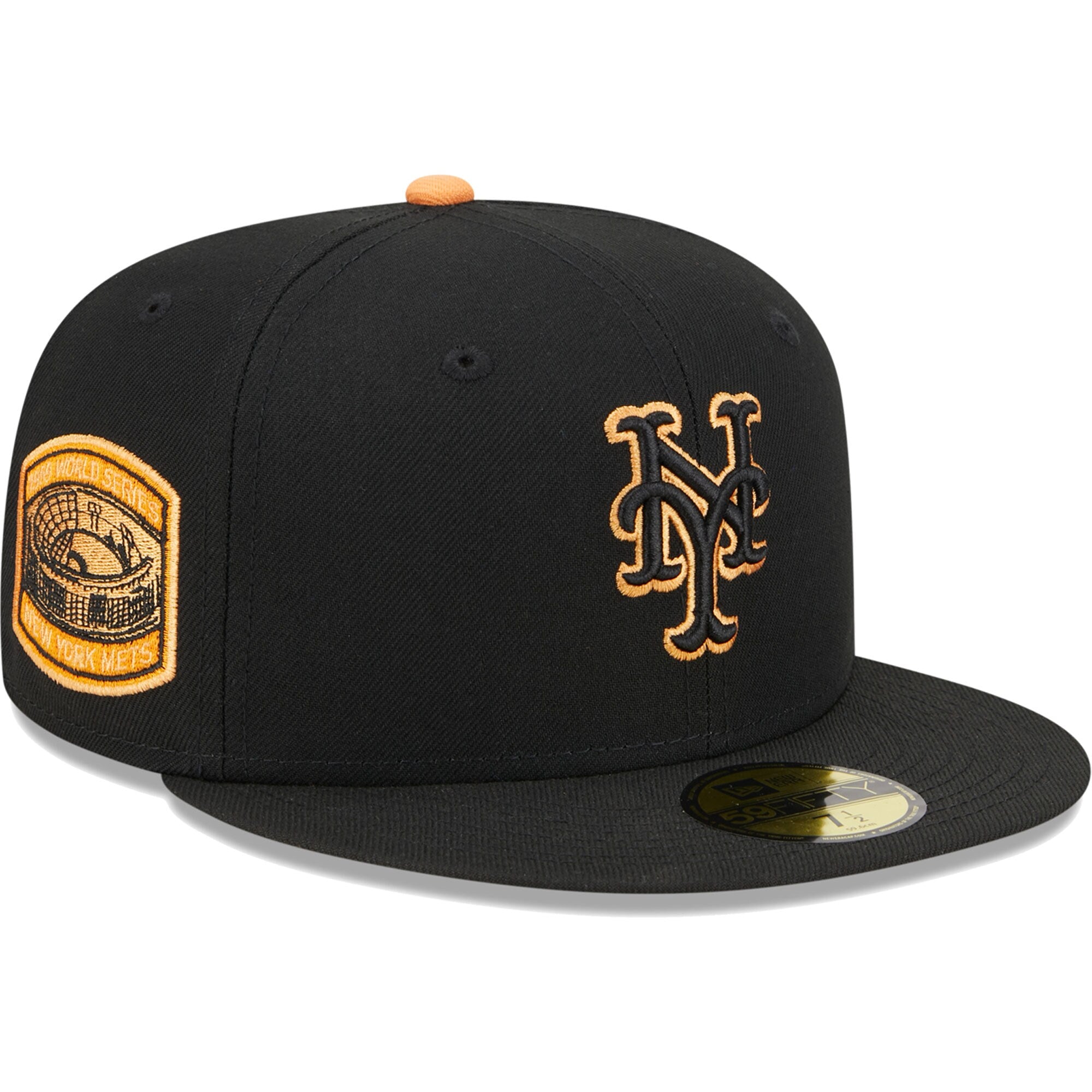 New York Mets New Era Pastel Undervisor 59FIFTY Fitted Hat - Black