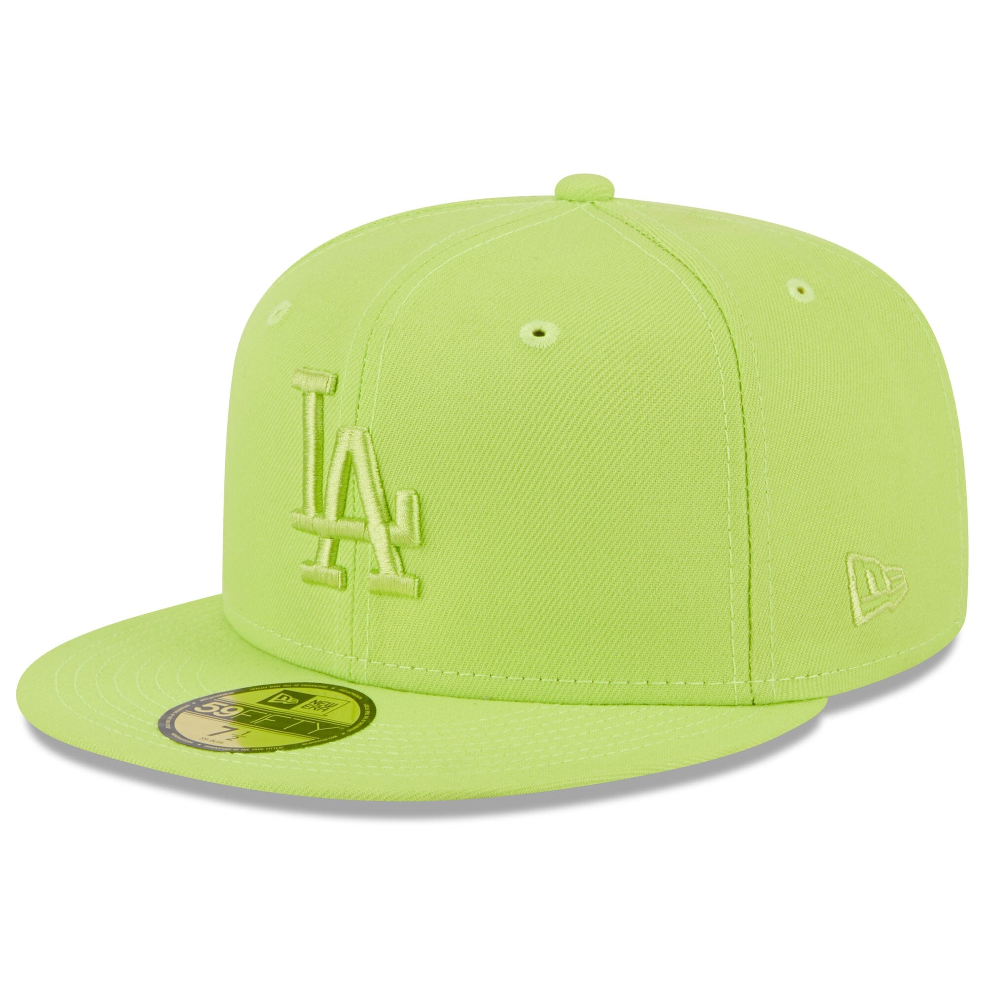 Los Angeles Dodgers New Era 2023 Spring Color Basic 59FIFTY Fitted Hat - Neon Green