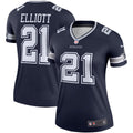 Women s Dallas Cowboys Ezekiel Elliott Legend Player Jersey Navy