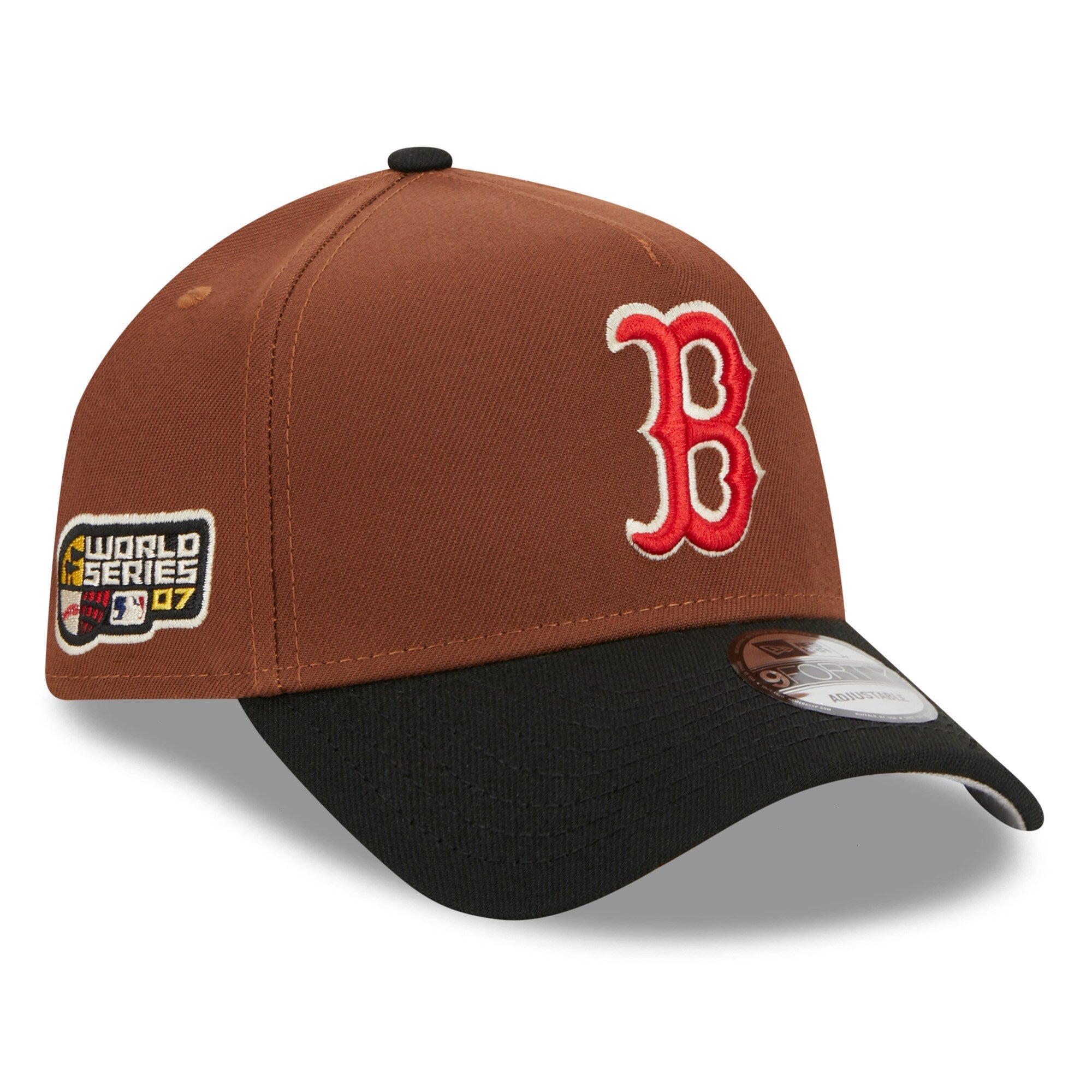 Boston Red Sox New Era Harvest A-Frame 9FORTY Adjustable Hat - Brown