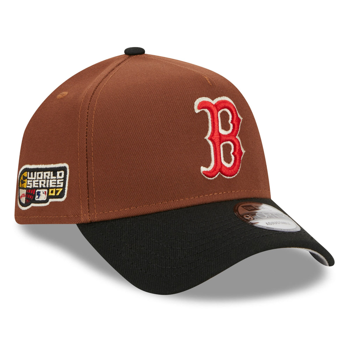 Boston Red Sox New Era Harvest A-Frame 9FORTY Adjustable Hat - Brown