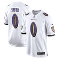 Men s Nike Roquan Smith White Baltimore Ravens  Game Jersey