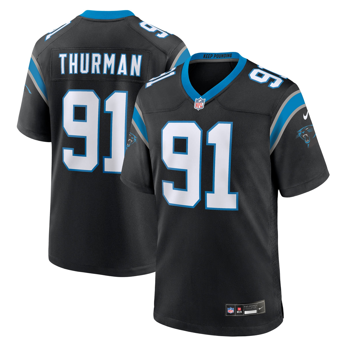 Nick Thurman Carolina Panthers Nike Team Game Jersey    Black