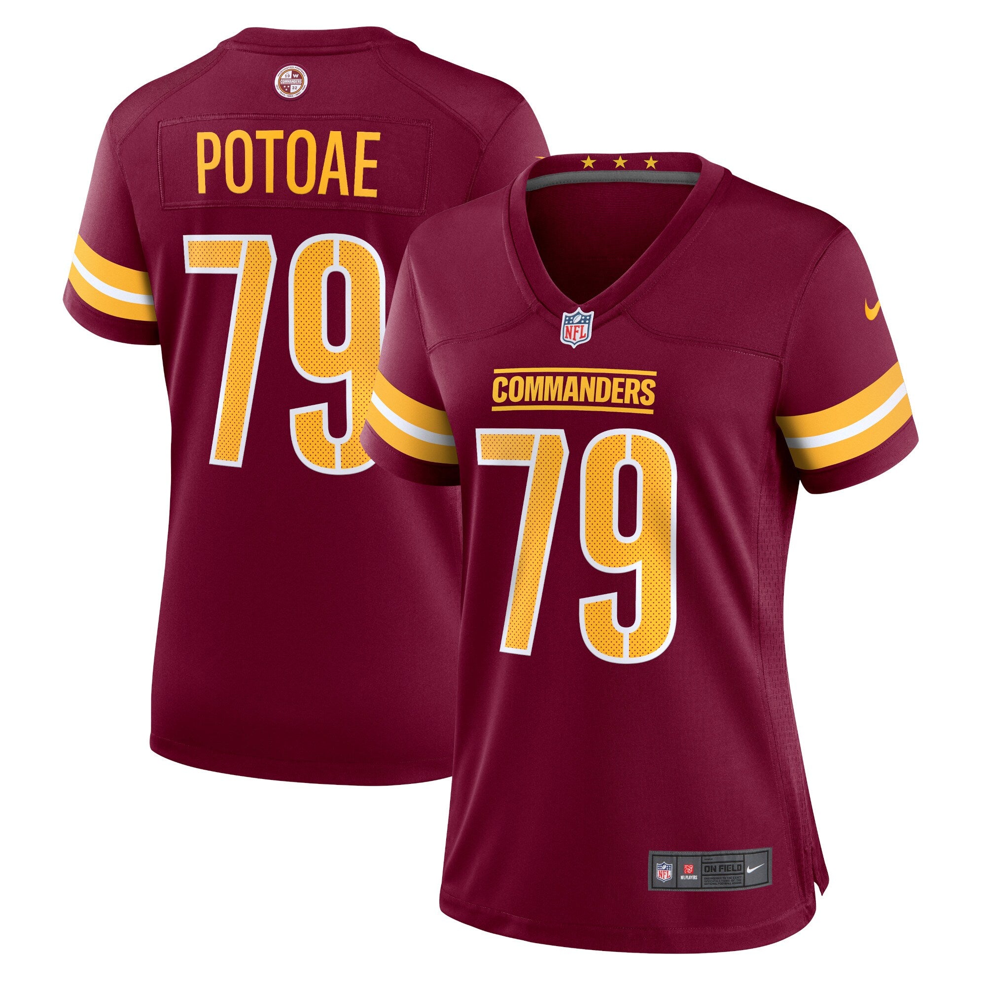 Benning Potoa e Washington Commanders Nike Women s Home Game Player Jersey   Burgundy