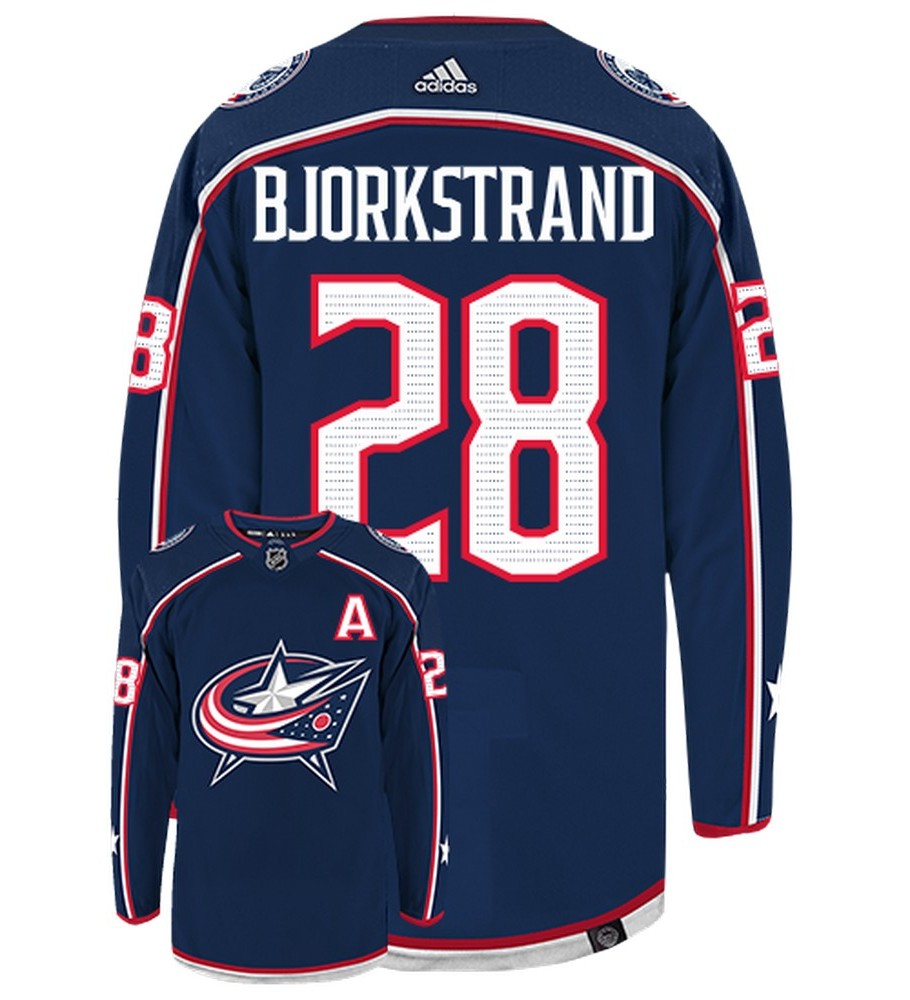 Oliver Bjorkstrand Columbus Blue Jackets Adidas Primegreen Authentic NHL Hockey Jersey