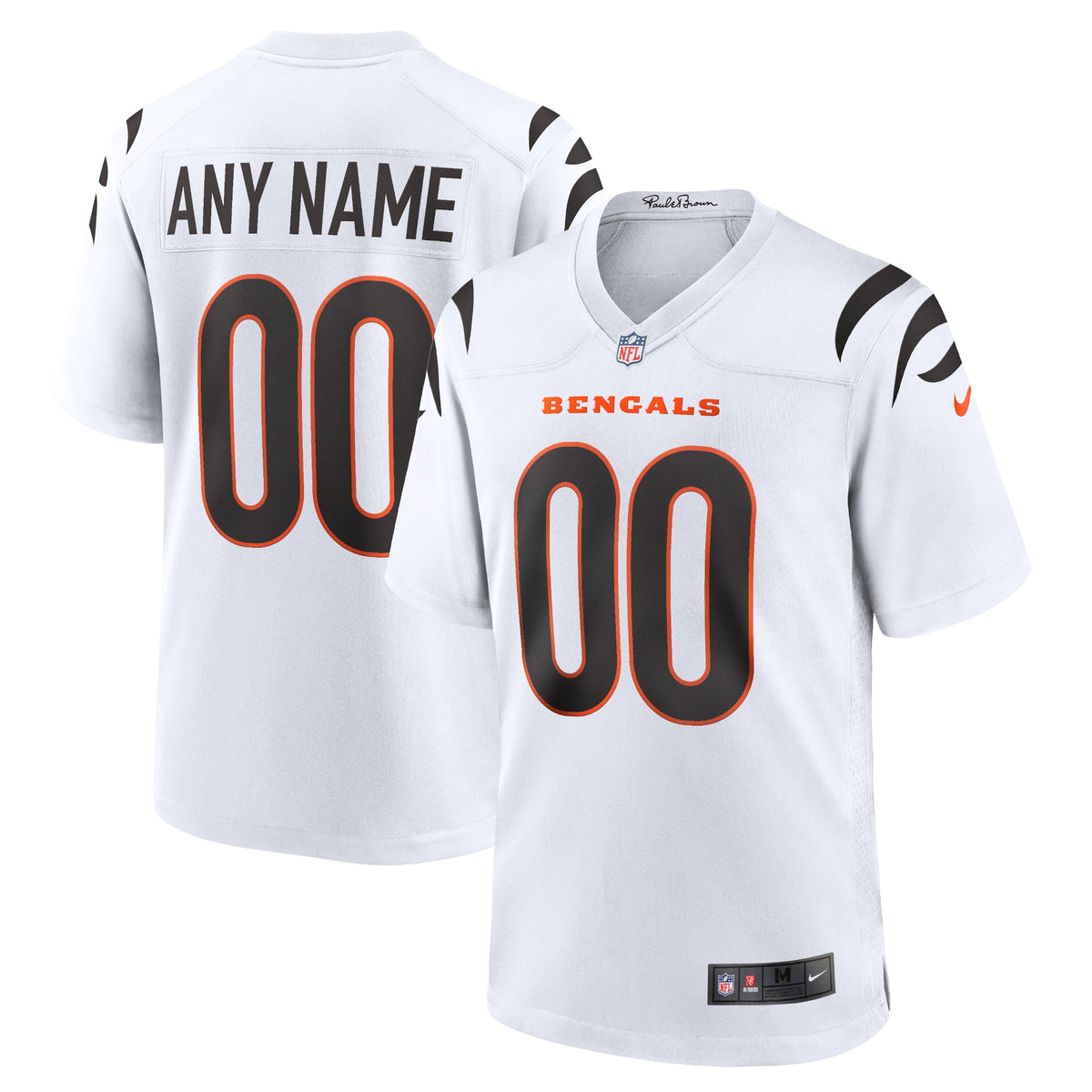 Cincinnati Bengals Nike Game Custom Jersey   White
